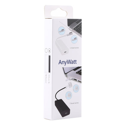 AnyWatt 85W USB-C / Type-C Female to 5 Pin MagSafe 1 Male L Head Series Charge Adapter Converter for MacBook (Black) - Cable & Adapter by buy2fix | Online Shopping UK | buy2fix