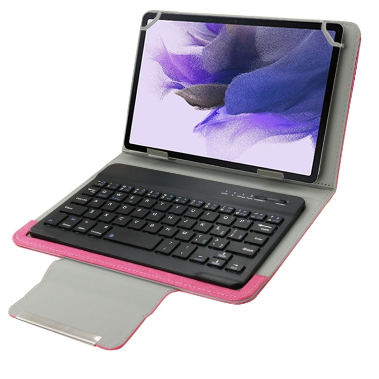 Universal Leather Tablet Case with Separable Bluetooth Keyboard and Holder for 7 inch Tablet PC(Magenta) - Universal Keyboard by buy2fix | Online Shopping UK | buy2fix