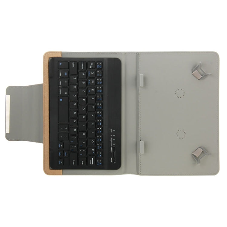 Universal Leather Tablet Case with Separable Bluetooth Keyboard and Holder for 7 inch Tablet PC(Brown) - Universal Keyboard by buy2fix | Online Shopping UK | buy2fix