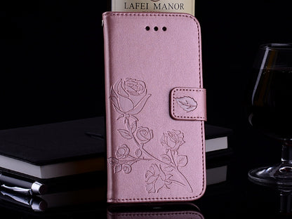 Rose Embossed Horizontal Flip Environmental PU Leather Case with Holder & Card Slots & Wallet for Galaxy S9+(Rose Gold) - Galaxy Phone Cases by buy2fix | Online Shopping UK | buy2fix