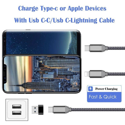 2 PCS USB-C / Type-C Female to USB 2.0 Male Adapter, Support Charging & Transmission - Type-C Adapter by buy2fix | Online Shopping UK | buy2fix
