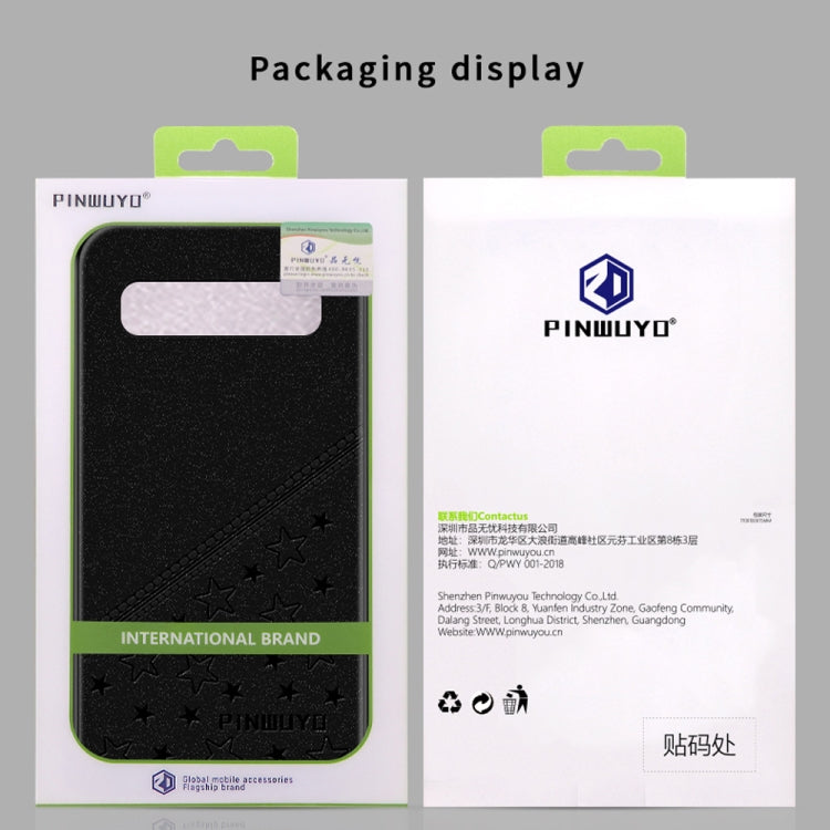 PINWUYO Full Coverage Waterproof Shockproof PC+TPU+PU Case for Galaxy S10 (Black) - Galaxy Phone Cases by PINWUYO | Online Shopping UK | buy2fix