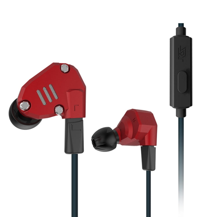 KZ ZS6 3.5mm Plug Hanging Ear Sports Design In-Ear Style Wire Control Earphone, Cable Length: 1.2m(Red) - In Ear Wired Earphone by KZ | Online Shopping UK | buy2fix