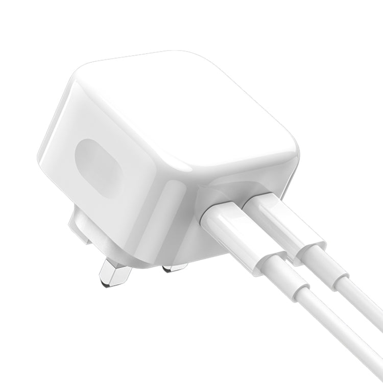 ROCK T58 35W Dual USB-C / Type-C Ports PD Charger, UK Plug - USB Charger by ROCK | Online Shopping UK | buy2fix