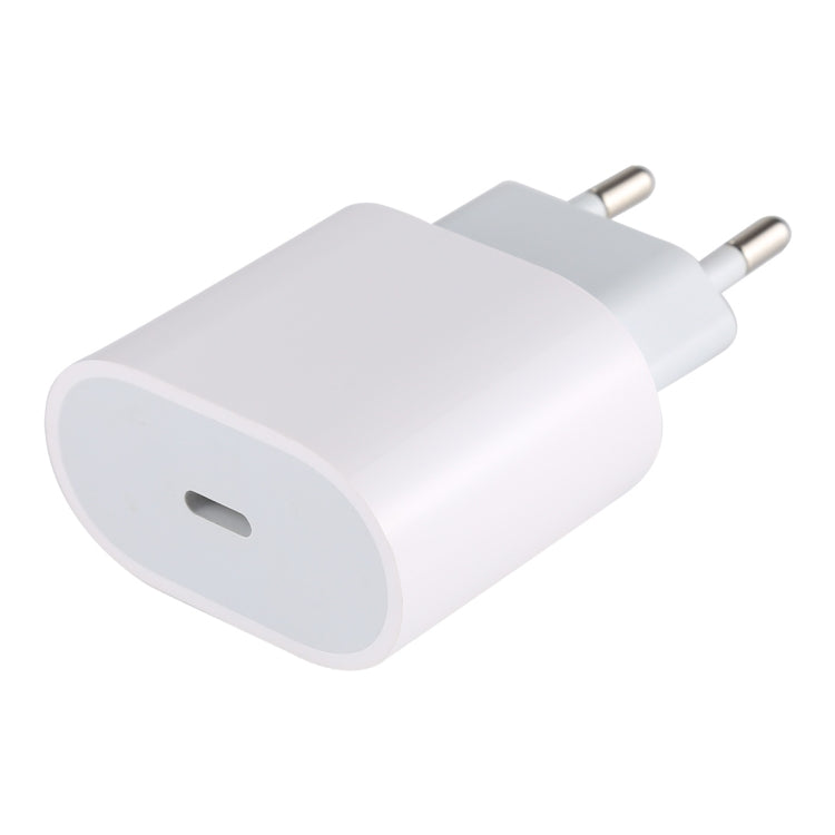 20W Type-C / USB-C PD Fast Charging Power Adapter, EU Plug(White) - USB Charger by buy2fix | Online Shopping UK | buy2fix