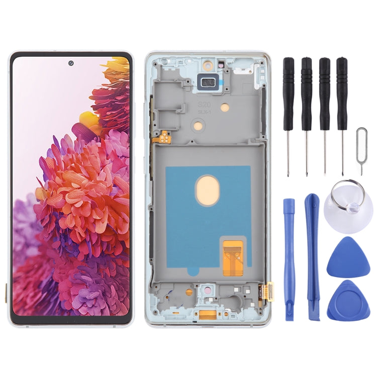 For Samsung Galaxy S20 FE SM-G780F 6.43 inch OLED LCD Screen Digitizer Full Assembly with Frame (Silver) - Galaxy S Series Parts by buy2fix | Online Shopping UK | buy2fix