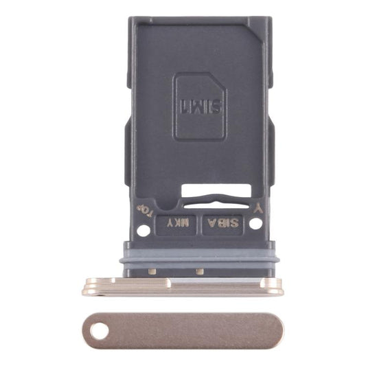 For Samsung Galaxy S24 SM-S921B Original SIM Card Tray (Gold) - Galaxy S Series Parts by buy2fix | Online Shopping UK | buy2fix