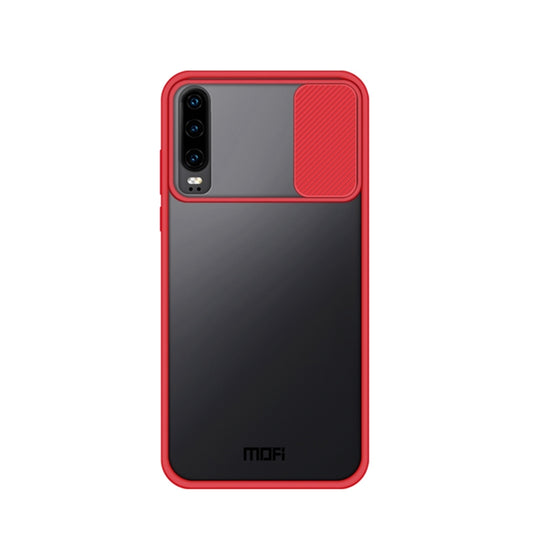 For Huawei P30 MOFI Xing Dun Series PC + TPU Anti-peep Waterproof And Anti-drop All-inclusive Protective Shell, Translucent Frosted(Red) - Huawei Cases by MOFI | Online Shopping UK | buy2fix