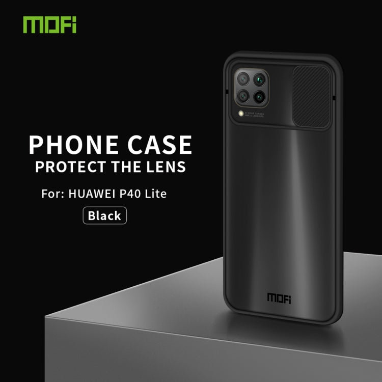 For Huawei P40 lite MOFI Xing Dun Series PC + TPU Anti-peep Waterproof And Anti-drop All-inclusive Protective Shell, Translucent Frosted(Black) - Huawei Cases by MOFI | Online Shopping UK | buy2fix