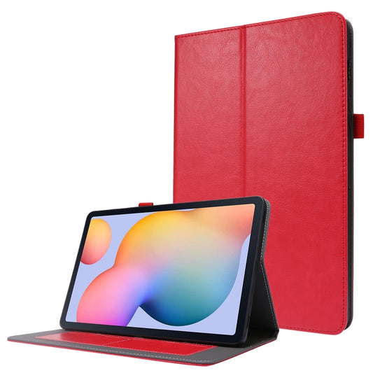 For Samsung Galaxy Tab S8 / Galaxy Tab S7 T870 2-Folding Business Horizontal Flip PU Leather Case with Card Slots & Holder(Red) - Galaxy Tab S8 Cases by buy2fix | Online Shopping UK | buy2fix