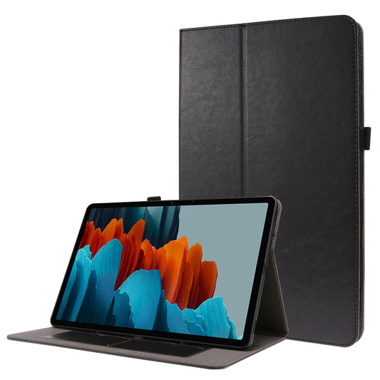 For Samsung Galaxy Tab S8+ / Tab S8 Plus /  Tab S7 FE / Tab S7+ T970/T976B 2-Folding Business Horizontal Flip PU Leather Case with Card Slots & Holder(Black) - Galaxy Tab S8+ Cases by buy2fix | Online Shopping UK | buy2fix