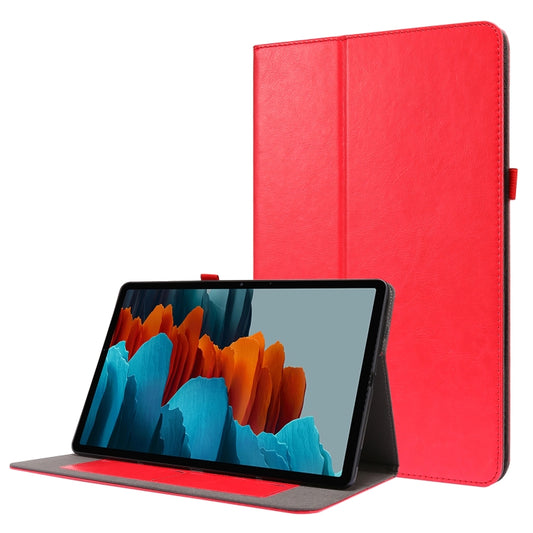 For Samsung Galaxy Tab S8+ / Tab S8 Plus /  Tab S7 FE / Tab S7+ T970/T976B 2-Folding Business Horizontal Flip PU Leather Case with Card Slots & Holder(Red) - Galaxy Tab S8+ Cases by buy2fix | Online Shopping UK | buy2fix