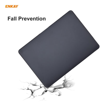 ENKAY 3 in 1 Matte Laptop Protective Case + US Version TPU Keyboard Film + Anti-dust Plugs Set for MacBook Pro 13.3 inch A1706 / A1989 / A2159 (with Touch Bar)(White) - MacBook Pro Cases by ENKAY | Online Shopping UK | buy2fix