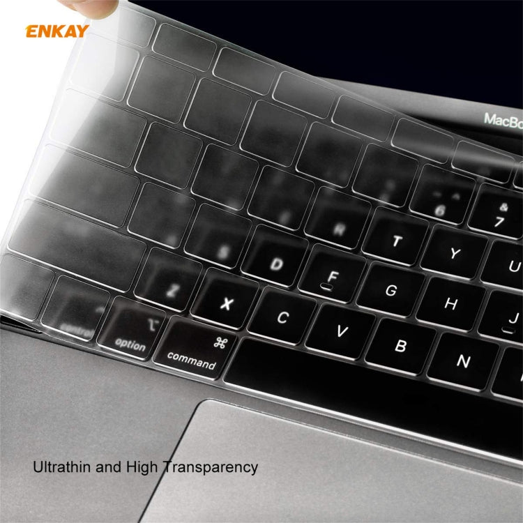 ENKAY 3 in 1 Matte Laptop Protective Case + US Version TPU Keyboard Film + Anti-dust Plugs Set for MacBook Pro 13.3 inch A1706 / A1989 / A2159 (with Touch Bar)(White) - MacBook Pro Cases by ENKAY | Online Shopping UK | buy2fix