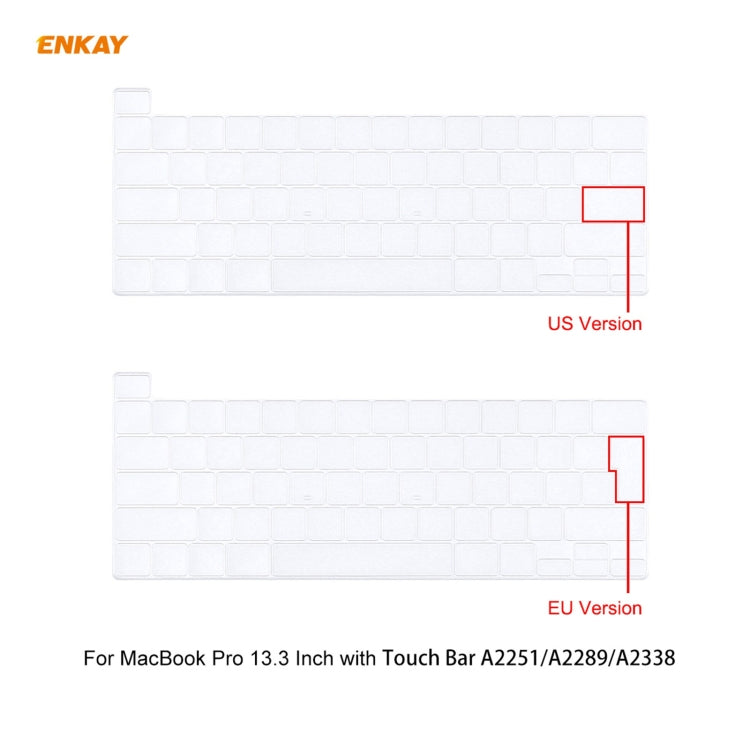 ENKAY 3 in 1 Crystal Laptop Protective Case + EU Version TPU Keyboard Film + Anti-dust Plugs Set for MacBook Pro 13.3 inch A2251 & A2289 & A2338 (with Touch Bar)(Orange) - MacBook Pro Cases by ENKAY | Online Shopping UK | buy2fix