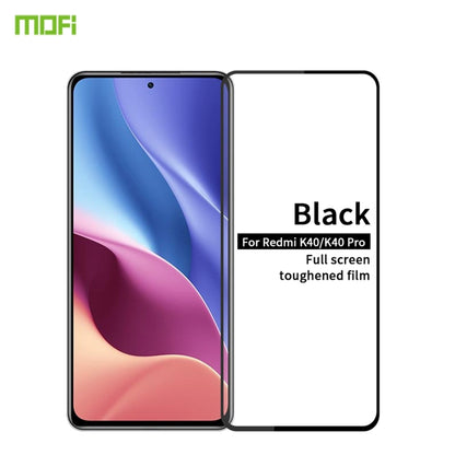 For Xiaomi Redmi K40 / K40 Pro MOFI 9H 2.5D Full Screen Tempered Glass Film(Black) -  by MOFI | Online Shopping UK | buy2fix