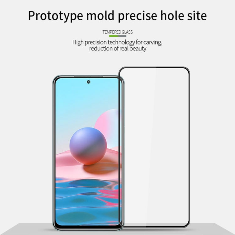 For Xiaomi Redmi Note10 MOFI 9H 3D Explosion-proof Curved Screen Tempered Glass Film(Black) -  by MOFI | Online Shopping UK | buy2fix