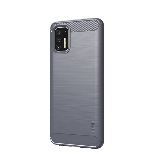 For Motorola Moto G Stylus 2021 MOFI Gentleness Series Brushed Texture Carbon Fiber Soft TPU Case(Gray) - Motorola Cases by MOFI | Online Shopping UK | buy2fix