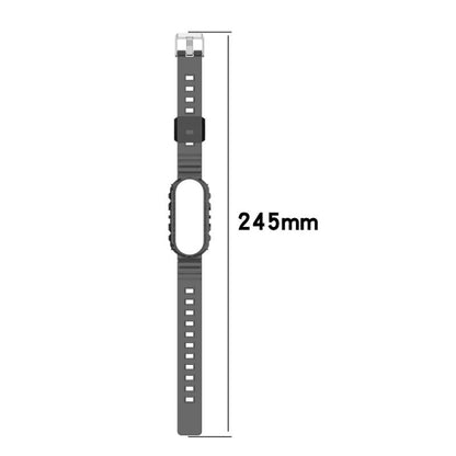 For Xiaomi Band 5 / Band 6 Transparent Case Watch Band(black) - Watch Bands by buy2fix | Online Shopping UK | buy2fix