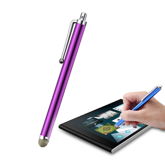 AT-19 Silver Fiber Pen Tip Stylus Capacitive Pen Mobile Phone Tablet Universal Touch Pen(Purple) - Stylus Pen by buy2fix | Online Shopping UK | buy2fix