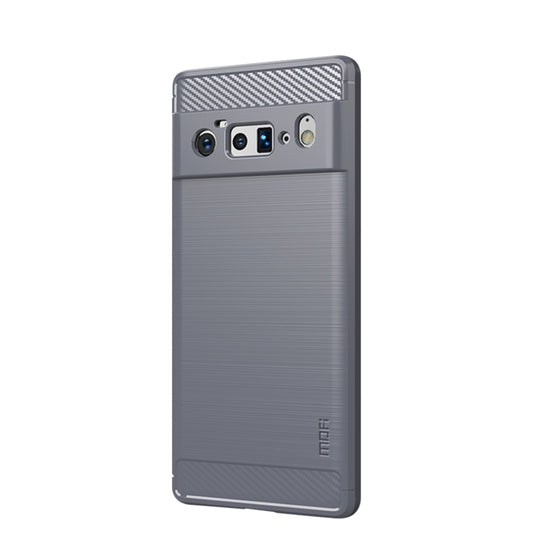 For Google Pixel 6 Pro MOFI Gentleness Series Brushed Texture Carbon Fiber Soft TPU Case(Gray) - Google Cases by MOFI | Online Shopping UK | buy2fix