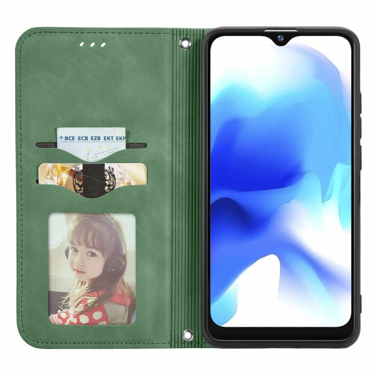 For Blackview A80 / A80s Retro Skin Feel Business Magnetic Horizontal Flip Leather Case with Holder & Card Slots & Wallet & Photo Frame(Green) - More Brand by buy2fix | Online Shopping UK | buy2fix