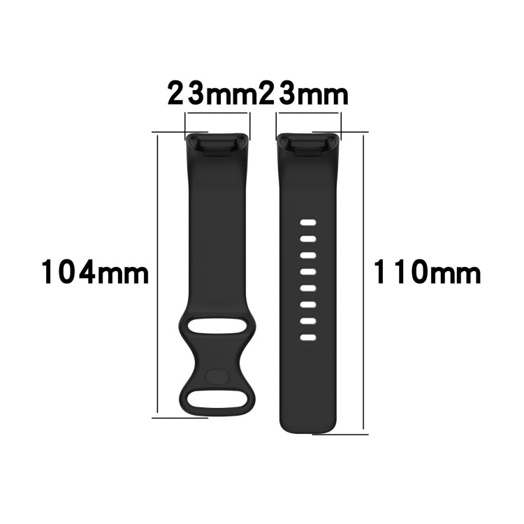 For Fitbit Charge 5 Monochromatic Silicone Watch Band, Size: Small Size(Pine needle green) - Watch Bands by buy2fix | Online Shopping UK | buy2fix