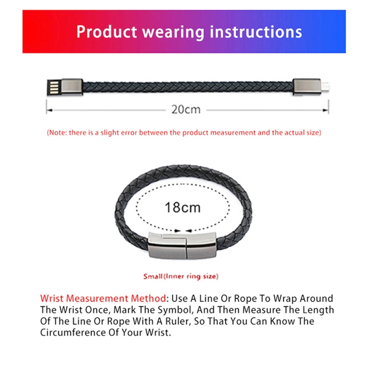 XJ-73 20cm USB to 8 Pin Bracelet Charging Data Cable(Brown) - Multifunction Cable by buy2fix | Online Shopping UK | buy2fix