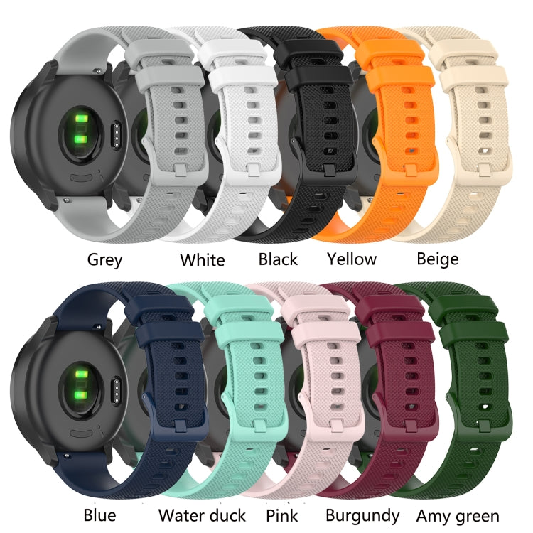 For Amazfit GTS 3 Checkered Silicone Watch Band(Water duck) - Watch Bands by buy2fix | Online Shopping UK | buy2fix