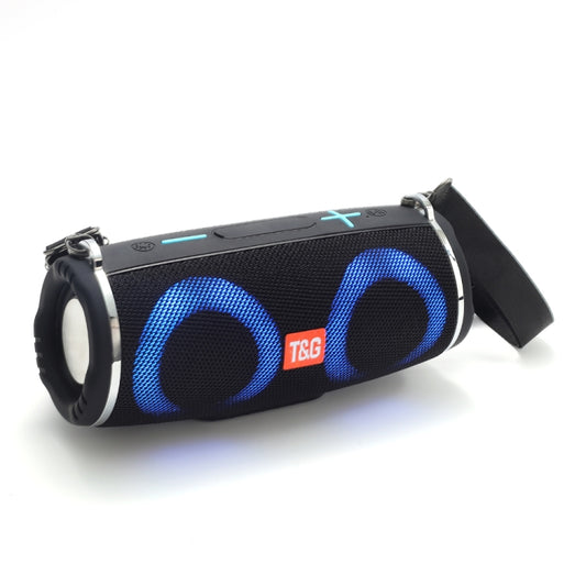 T&G TG642 RGB Light Waterproof  Portable Bluetooth Speaker Support FM / TF Card(Black) - Desktop Speaker by T&G | Online Shopping UK | buy2fix