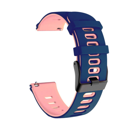 For Samsung Galaxy Watch 46mm 22mm Mixed-Color Silicone Watch Band(Dark Blue Pink) - Watch Bands by buy2fix | Online Shopping UK | buy2fix