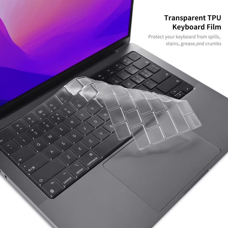 For MacBook Pro 16.2 A2485/A2880 2023 ENKAY Hat-Prince 3 in 1 Spaceman Pattern Laotop Protective Crystal Case with TPU Keyboard Film / Anti-dust Plugs, Version:EU(Spaceman No.1) - MacBook Pro Cases by ENKAY | Online Shopping UK | buy2fix