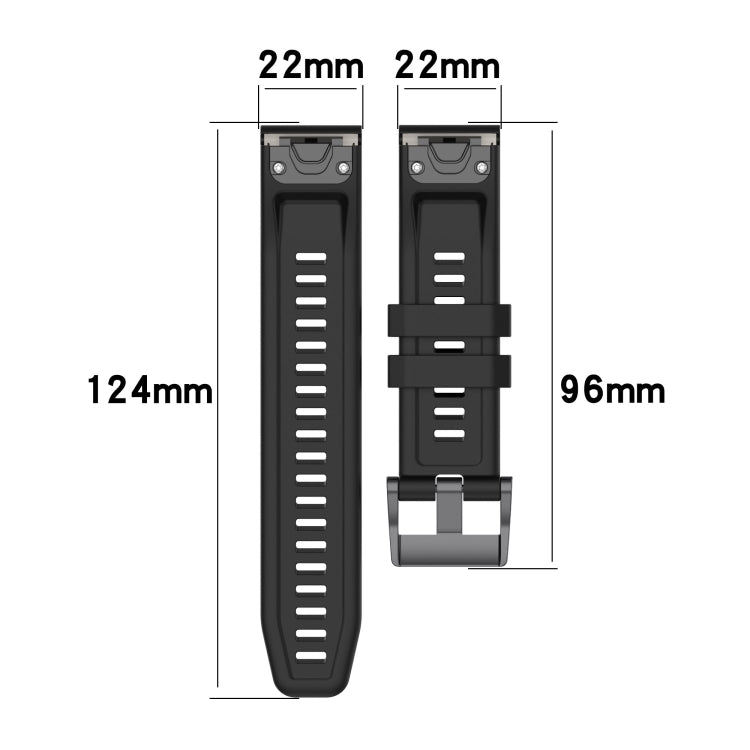 For Garmin Forerunner 945 22mm Two-Color Sports Silicone Watch Band(White+Black) - Watch Bands by buy2fix | Online Shopping UK | buy2fix