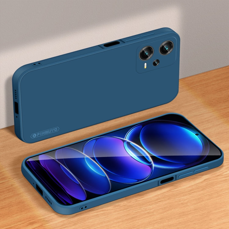 For Xiaomi Redmi Note 12 Pro 5G China PINWUYO Sense Series Liquid Silicone TPU Phone Case(Blue) - Xiaomi Cases by PINWUYO | Online Shopping UK | buy2fix