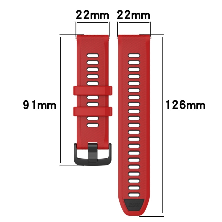 For Honor Watch Dream 22mm Sports Two-Color Silicone Watch Band(Red+Black) - Watch Bands by buy2fix | Online Shopping UK | buy2fix