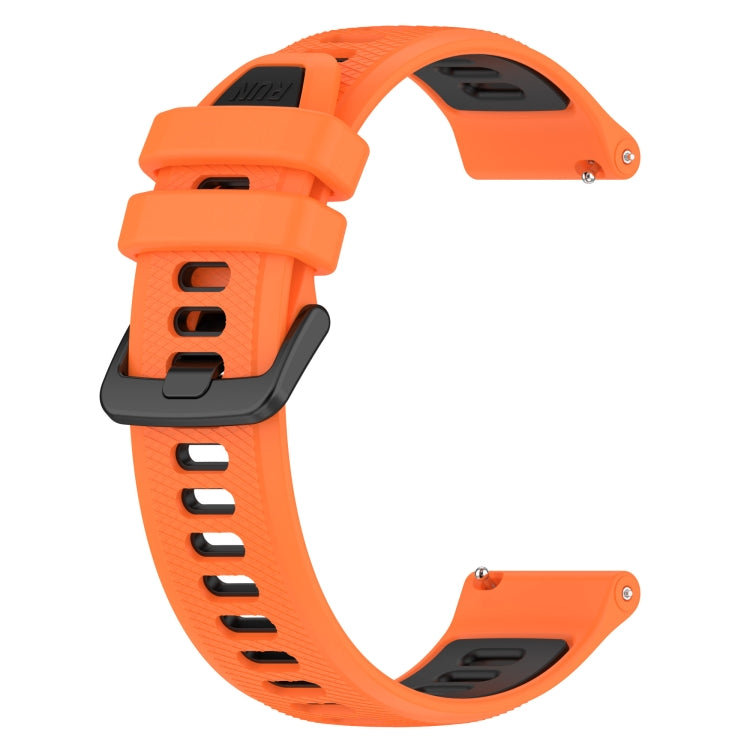For Huawei GT2 Pro 22mm Sports Two-Color Silicone Watch Band(Orange+Black) - Watch Bands by buy2fix | Online Shopping UK | buy2fix