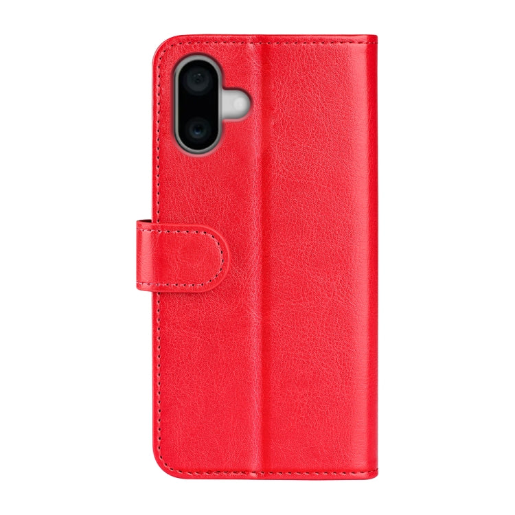 For iPhone 16 R64 Texture Horizontal Flip Leather Phone Case(Red) - iPhone 16 Cases by buy2fix | Online Shopping UK | buy2fix