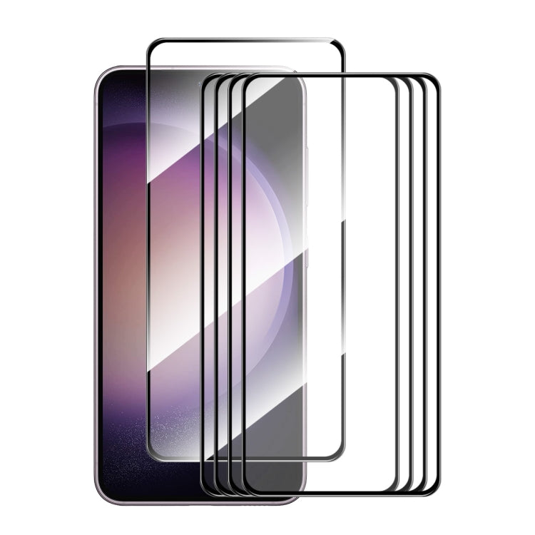 For Samsung Galaxy S23 FE 5G 5pcs ENKAY Hat-Prince Full Glue High Aluminum-silicon Tempered Glass Film - Galaxy S23 FE 5G Cases by ENKAY | Online Shopping UK | buy2fix