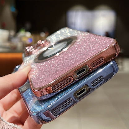 For iPhone 11 Pro MagSafe Gradient Glitter Electroplating TPU Phone Case(Green) - iPhone 11 Pro Cases by buy2fix | Online Shopping UK | buy2fix