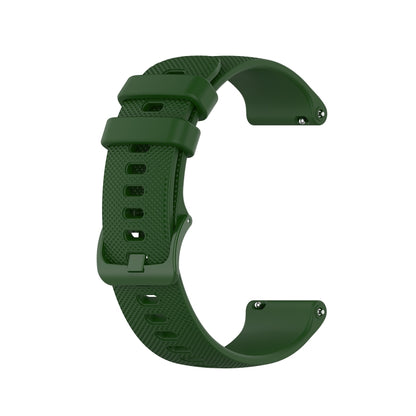 For Samsung Galaxy watch 5 Pro Golf Edition 20mm Checkered Silicone Watch Band(Army Green) - Watch Bands by buy2fix | Online Shopping UK | buy2fix