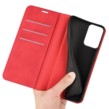 For Motorola Moto G Power 5G 2024 Retro-skin Magnetic Suction Leather Phone Case(Red) - Motorola Cases by buy2fix | Online Shopping UK | buy2fix