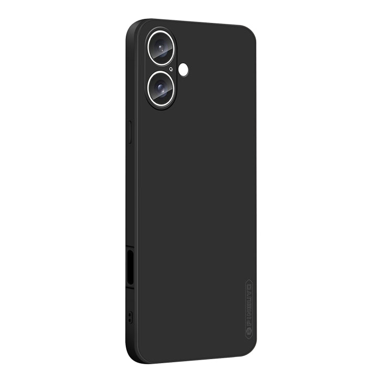 For iPhone 16 Plus PINWUYO Sense Series Liquid Silicone TPU Phone Case(Black) - iPhone 16 Plus Cases by PINWUYO | Online Shopping UK | buy2fix