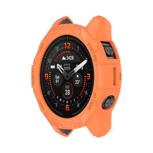 For Garmin Epix Pro 42mm / Fenix 7S / 7S Pro ENKAY Hat-Prince TPU Armor Designed Watch Protective Case(Orange) - Watch Cases by ENKAY | Online Shopping UK | buy2fix