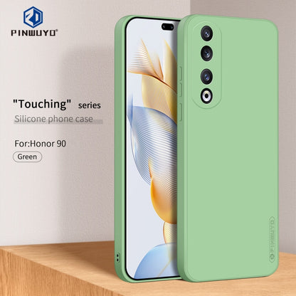 For Honor 90 PINWUYO Sense Series Liquid Silicone TPU Phone Case(Green) - Honor Cases by PINWUYO | Online Shopping UK | buy2fix