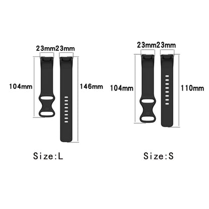 For Fitbit Charge 6 Solid Color Butterfly Buckle Silicone Watch Band, Size:L Size(Starlight Color) - Watch Bands by buy2fix | Online Shopping UK | buy2fix