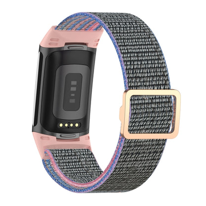 For Fitbit Charge 6 Elastic Nylon Braid Watch Band(Pink) - Watch Bands by buy2fix | Online Shopping UK | buy2fix