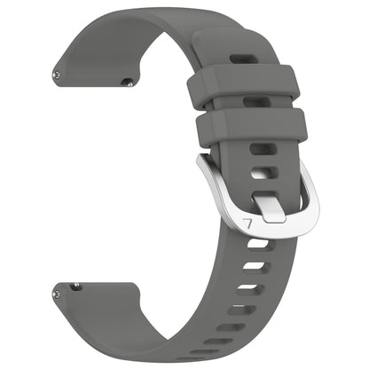For Garmin Vivomove3 / Garminmove3 Liquid Glossy Silver Buckle Silicone Watch Band(Gray) - Watch Bands by buy2fix | Online Shopping UK | buy2fix