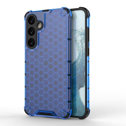 For Samsung Galaxy S24+ 5G Shockproof Honeycomb Phone Case(Blue) - Galaxy S24+ 5G Cases by buy2fix | Online Shopping UK | buy2fix