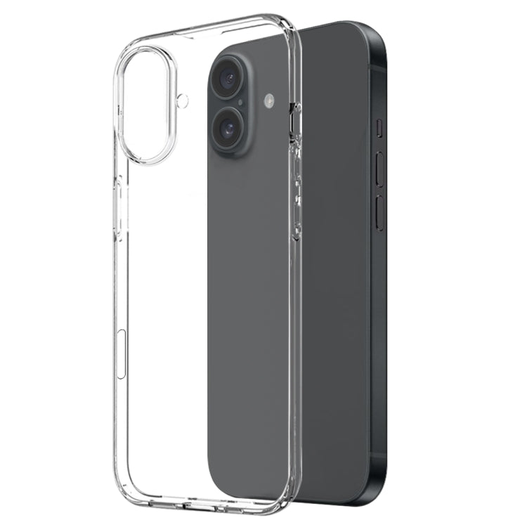 For iPhone 16 Plus NORTHJO 3 in 1 TPU Phone Case with Screen Film and Lens Film(Clear) - iPhone 16 Plus Cases by NORTHJO | Online Shopping UK | buy2fix