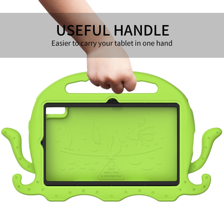 For Samsung Galaxy Tab S6 Lite 2024 Octopus Style EVA Hybrid PC Shockproof Tablet Case with Strap(Grass Green) - Other Galaxy Tab PC by buy2fix | Online Shopping UK | buy2fix